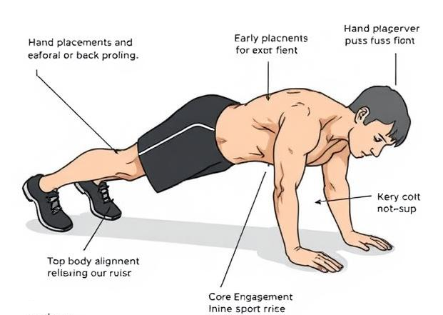 Guide on proper form and technique for push-ups.