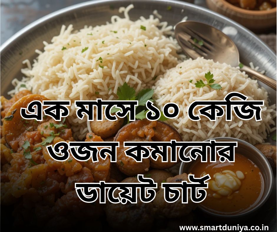 এক মাসে ১০ কেজি ওজন কমানোর ডায়েট চার্ট