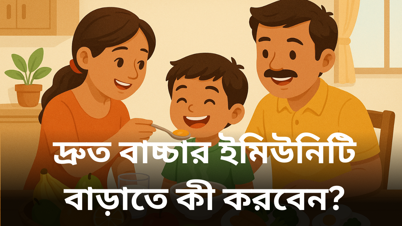 দ্রুত বাচ্চার ইমিউনিটি বাড়াতে কী করবেন?