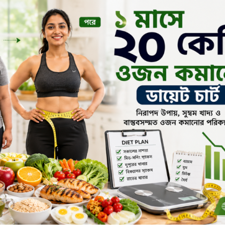 ১ মাসে ২০ কেজি ওজন কমানোর ডায়েট চার্ট