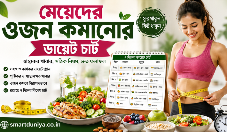 মেয়েদের ওজন কমানোর ডায়েট চার্ট