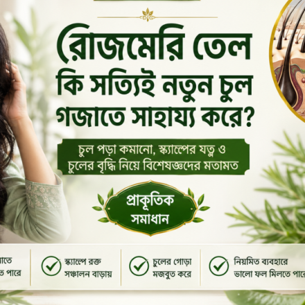 Rosemary Oil: চুল পড়া কমাতে ও Hair Growth বাড়াতে কতটা কার্যকর?
