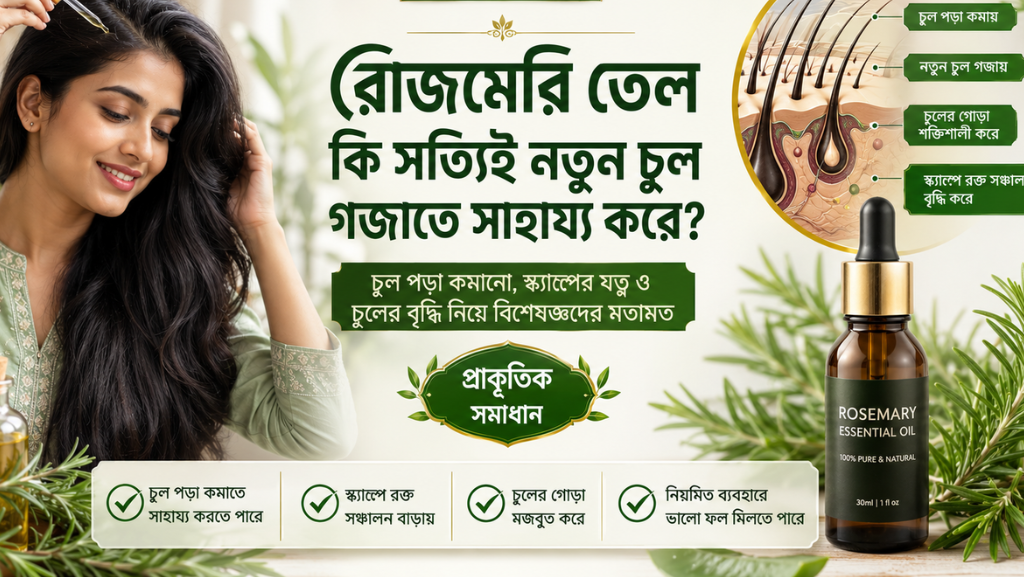 Rosemary Oil: চুল পড়া কমাতে ও Hair Growth বাড়াতে কতটা কার্যকর?